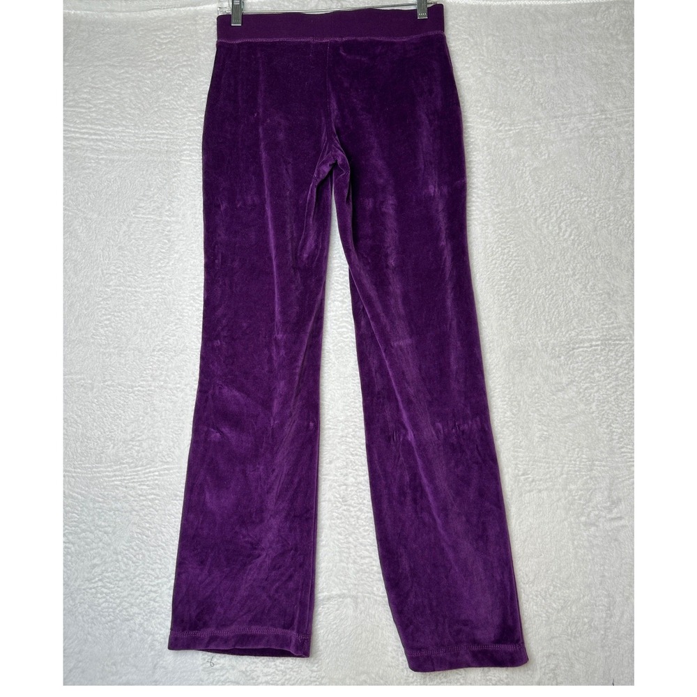 Princess Velour Y2K Track Pants Women Small Purple Drawstring Pockets